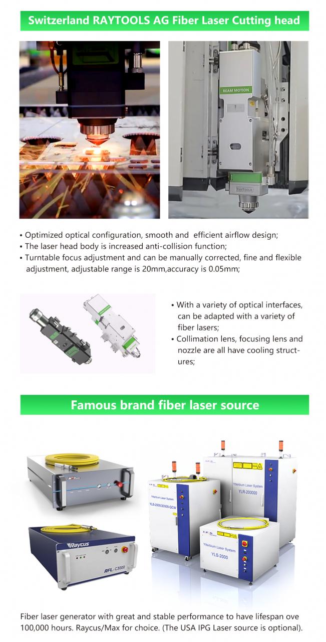 Carbon Iron Aluminium Metal Stainless Steel Cnc Serat Laser Cutting Machine