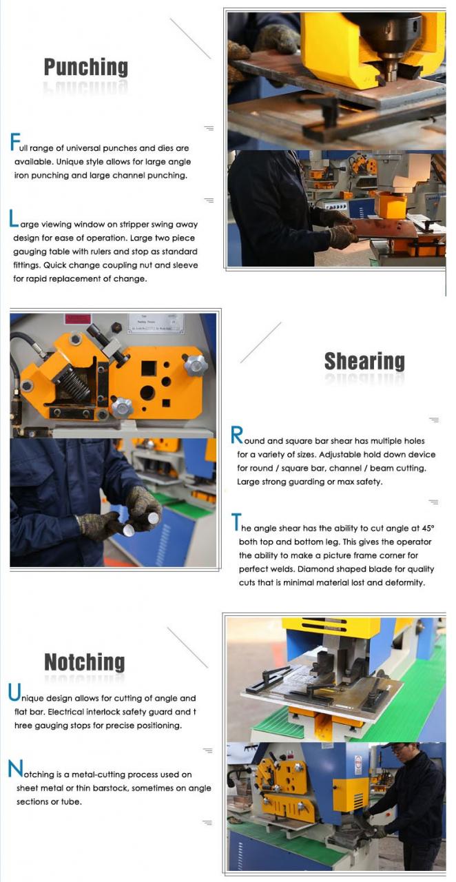 Tukang Besi Hidrolik 25 Ton Alat Tangan Hidrolik Gabungan Punching lan Mesin Potong